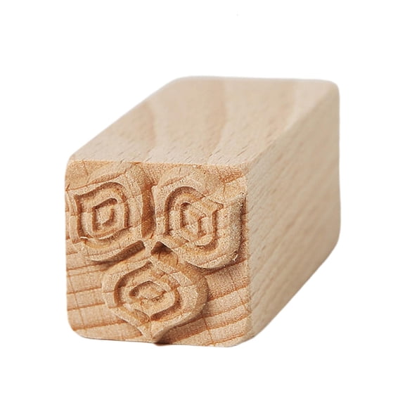 SDFGTstore Wooden Pottery Stamp DIY Clay Tools Stamps Modeling Pattern Stamp