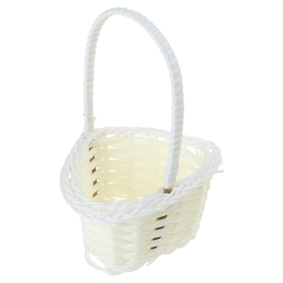 SDFGTstore Woven Basket Gift Packing Basket Versatile Wicker Baskets Picnic Baskets with Handles Flower Girl Baskets for Weddings