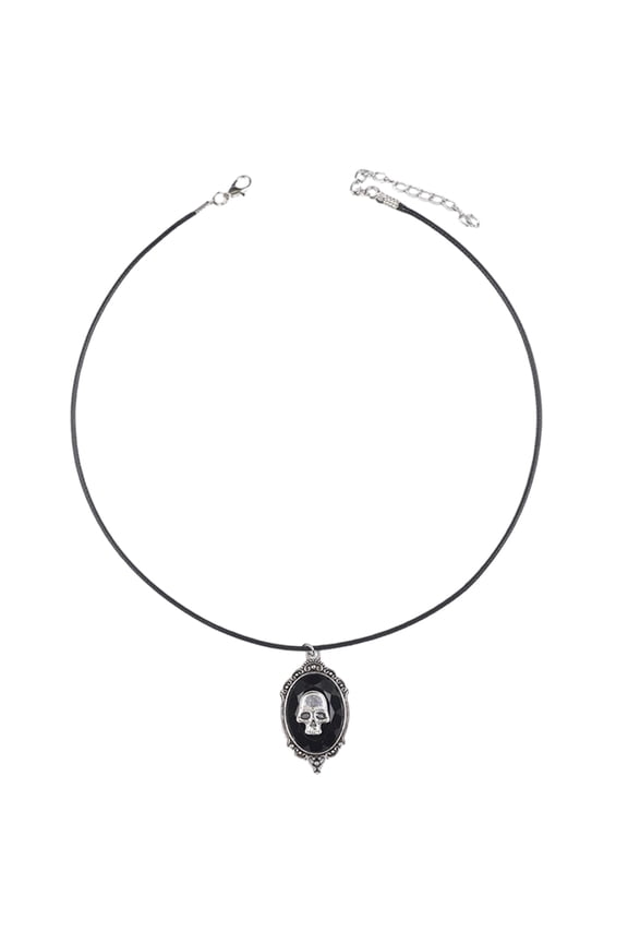 Zinc Alloy Skull Necklace Adjustable Neckchain Lightweight Chain Versatile Accessory For Costume Event Everyday Outfits