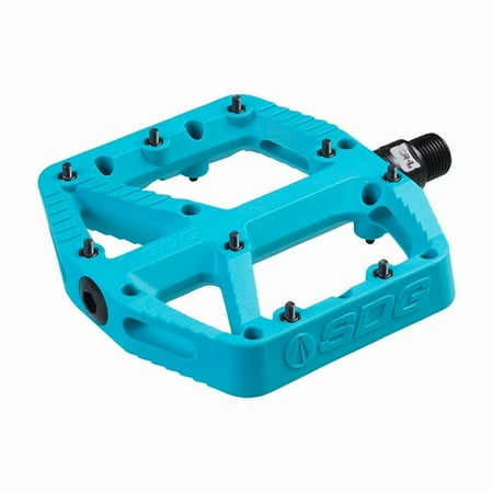 SDG Comp Platform Pedals 9/16" Axle Composite Body 18 Removable Pins Turquoise