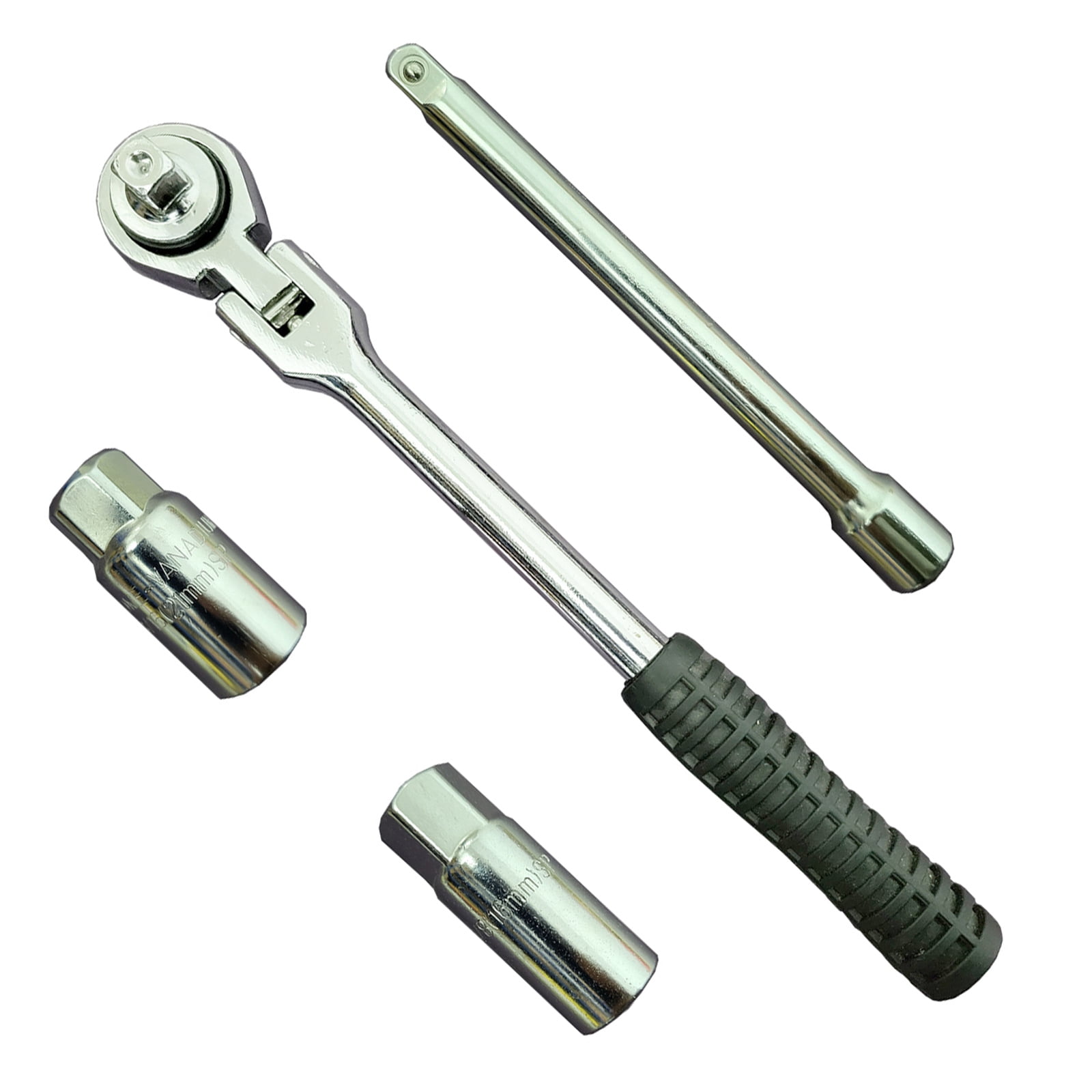 4pcs Ratcheting Wrench Set with 6'' Extension Bar, 5/8'' & 13/16 ...