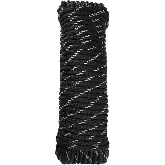 SDHUATUO 1/2" x 100ft Reflective Polypropylene Braided Rope, 32-Strand High Strength for Camping, Flagpole & Outdoor Use