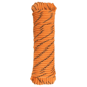 SDHUATUO 1/4 in x 100 Ft Diamond Braided Polypropylene Rope, 32 Strands High Strength Utility Rope, Orange