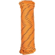 SDHUATUO 3/8 in x 100 Ft Diamond Braided Polypropylene Rope, 32 Strands High Strength Utility Rope, Orange