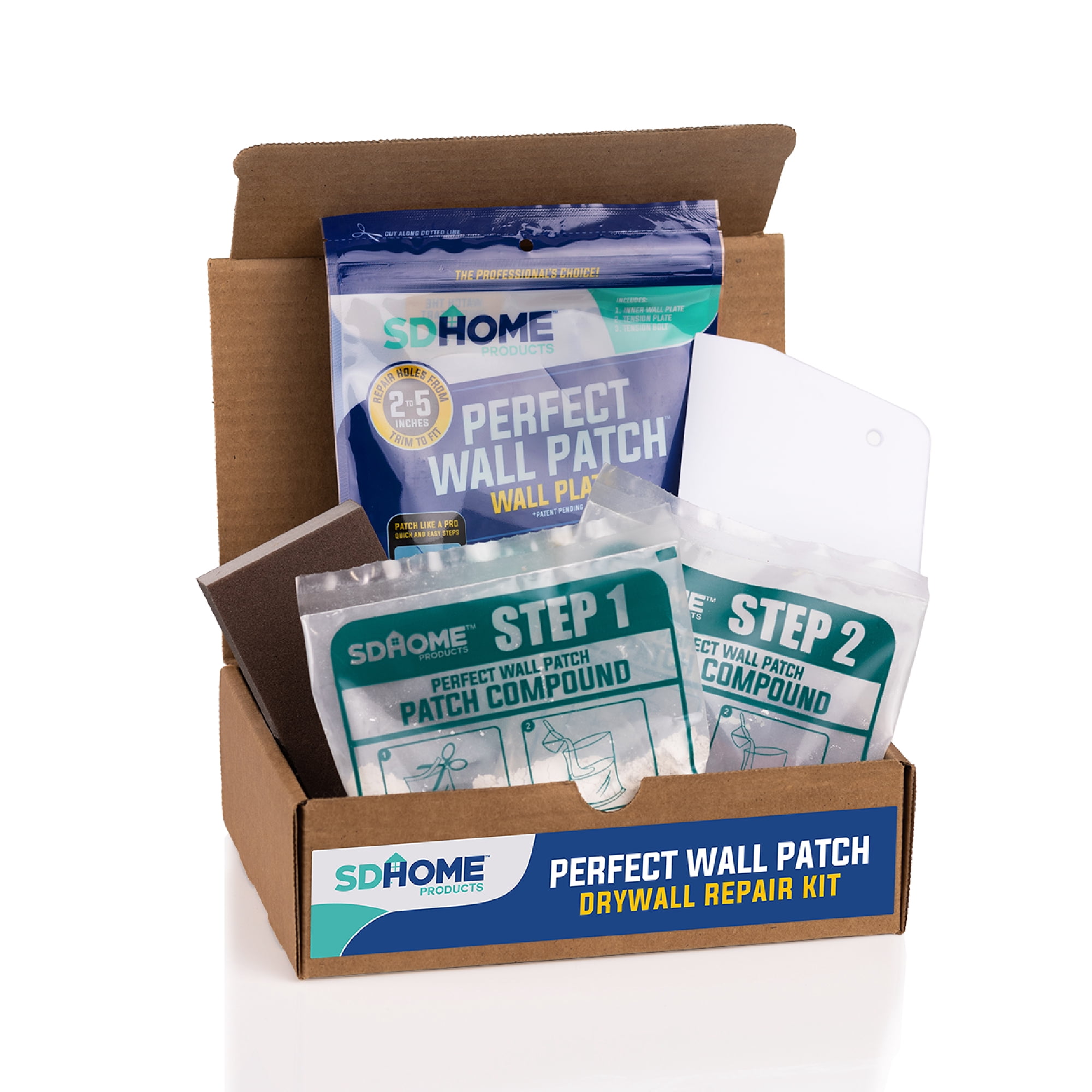 SDHome Perfect Wall Patch Drywall Repair Kit - Repairs Large Holes with ...
