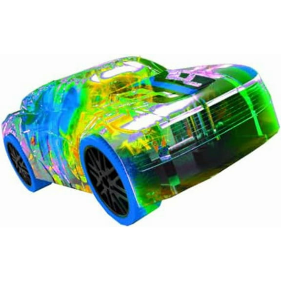 LED Light Up Pull Back Blue Race Car, Toy Vehicle for Kids 3 and Up