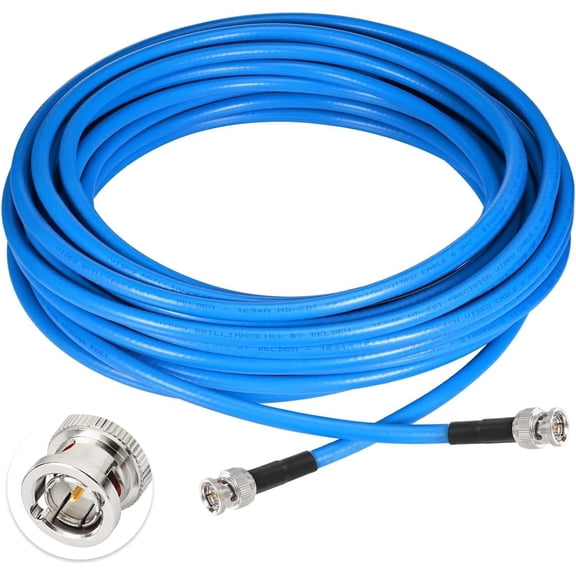 SDI BNC 3G/6G/12G SDI 40ft (Belden 1694A Blue) Supports -SDI/3G-SDI/4K/8K ,Precision SDI Video
