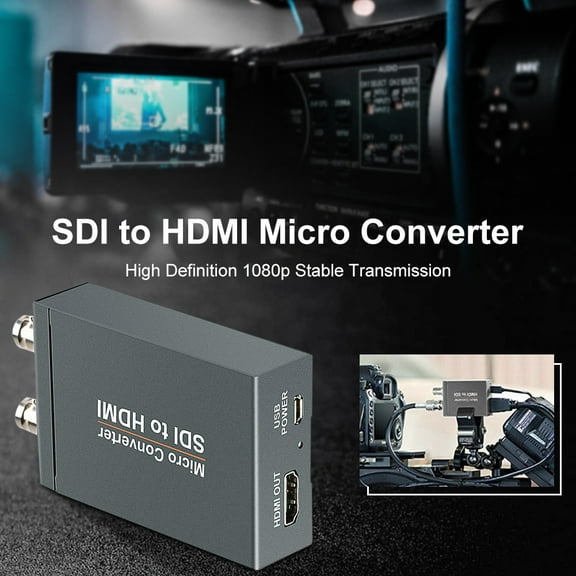 SDI to HDMI + SDI Mini HD Video Micro Converter 1 to 2 Audio Format Detection