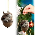 thumbnail image 1 of SDJMA Forest Animal Acorn Ornaments - Cozy Forest Christmas Ornaments,Acrylic Cute Forest Animal Christmas Trees Hanging Decorations,Rustic Nature-Themed Home Decor,Animal Lovers Gift (Rabbit), 1 of 6