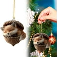 thumbnail image 1 of SDJMA Forest Animal Acorn Ornaments - Cozy Forest Christmas Ornaments,Acrylic Cute Forest Animal Christmas Trees Hanging Decorations,Rustic Nature-Themed Home Decor,Animal Lovers Gift (Fox), 1 of 6