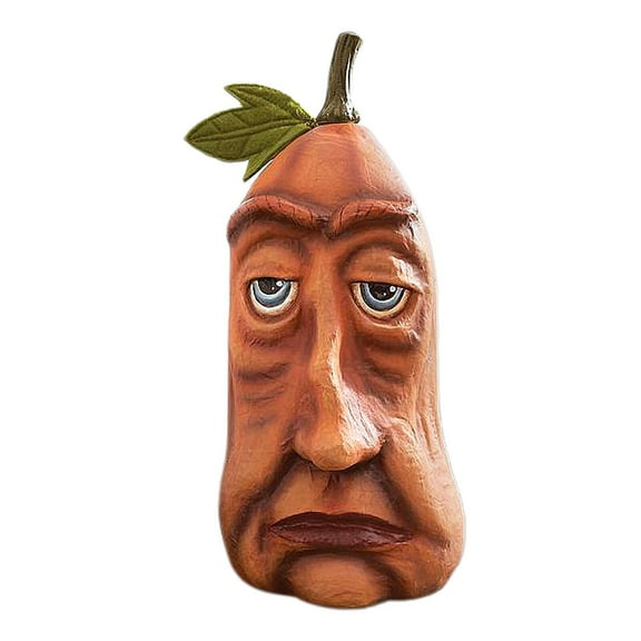 SDJMa 1 Pc Halloween Pumpkin Family, Funny Resin Pumpkin Sculpture with Face, Mini Pumpkin for Indoor Farmhouse Home Outdoor Yard Lawn Porch Garden Halloween Harvest Fall Decorations