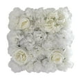 thumbnail image 1 of SDJMa 1 Pcs Flower Wall Panels 3D Silk Rose Floral Wall Decorative Faux Flower Wall Background for Wedding Home Decoration Background Shop Party Photo Arrangement (White,13.7 x 13.7 Inch), 1 of 1