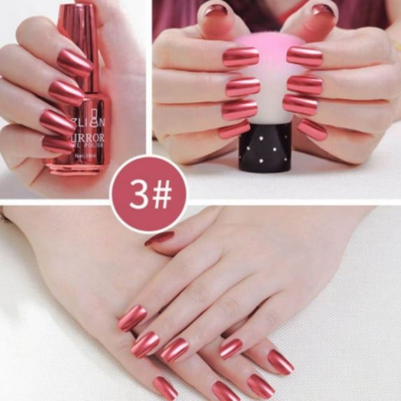 SDJMa 12 Colors Metal Nail Polish Nail DIY Nail Polish Varnish Manicure Tool, Unpeelable Drawable 18ml