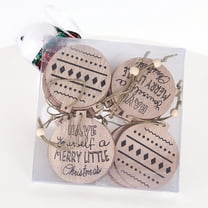 SDJMa 12pcs Christmas Farmhouse Rustic Ornaments Set for Christmas Tree Decorations Hanging 3D Angel Snowflake Star Wood Tree Ornaments Wooden Christmas Tree Decorations Gift Tags