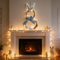 thumbnail image 1 of SDJMa 18.9" Easter Bunny Wreath for Front Door, Battery Operated Lighted Rabbit Shaped Wreath with LED Lights for Spring Easter Porch Wall Window Hanging Decor, 1 of 7