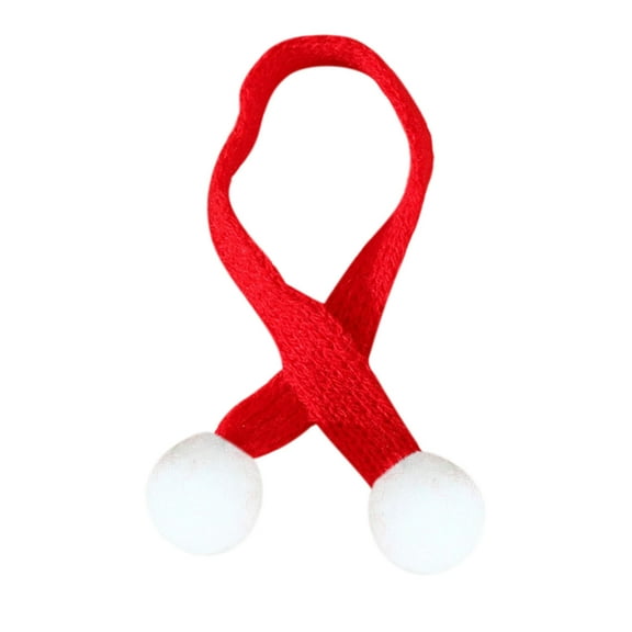 SDJMa 19.7"x0.8" Mini Knit Christmas Scarf for Small Christmas Tree Ornaments Wine Bottle Decorations Doll DIY Craft