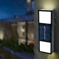 thumbnail image 2 of 2PCS Solar Powered LED Wall Lights – UP/Down Outdoor Patio Lamps, Dusk-to-Dawn Sensor, Warm White, Waterproof 2 of 6