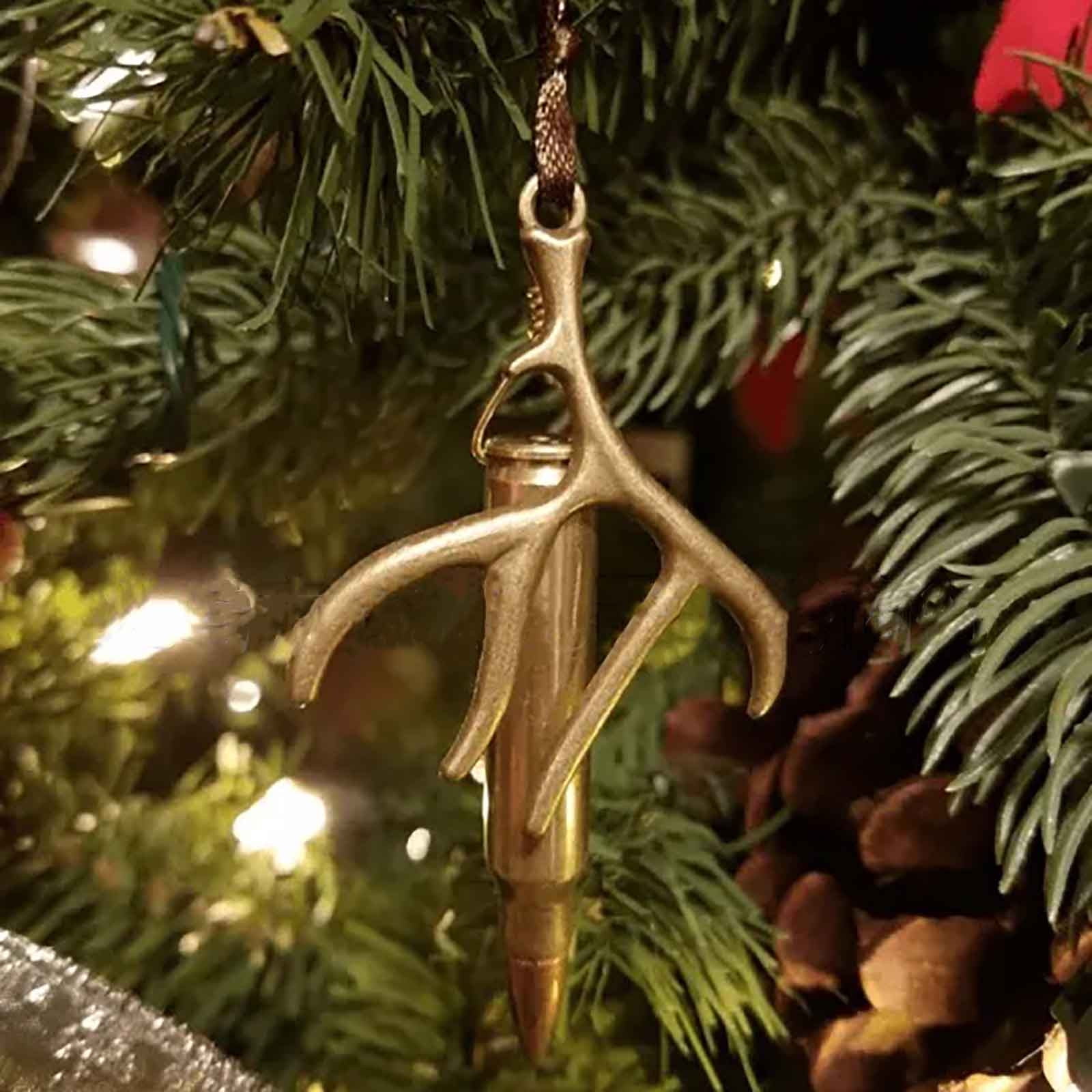 SDJMa 2023 Creative Metal Bullets and Antler Christmas Tree Decorations