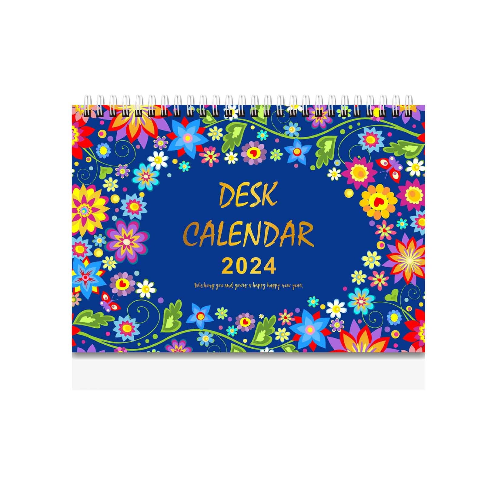 SDJMa 2024 Desk Calendar Standing Flip Desktop Calendar 2024, January