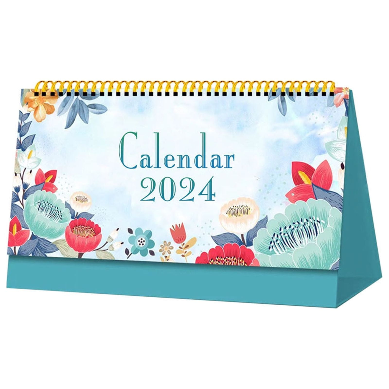 SDJMa 2024 Desk Calendar - Standing Flip Desktop Calendar, Jan.2024 to