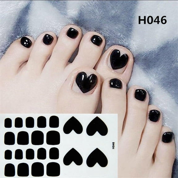 SDJMa 22 Sheets Foot Nail Wraps Sticker Full Wraps Toenail Polish Stickers Waterproof Toe Nail Decals Art Toenail Polish Stickers Strips Self-Adhesive Toe Nail Sticker for Women Girl