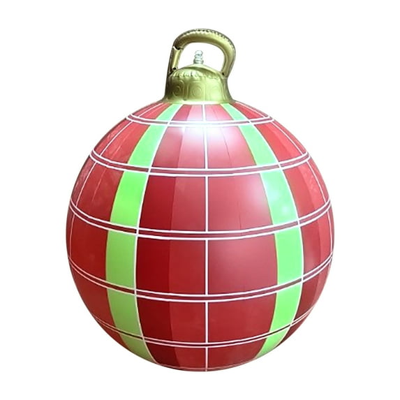SDJMa 23.6Inch Christmas Ornaments Christmas Inflatable Ball Outdoor,Christmas PVC Inflatable Decorated Ball Huge Balloon for Christmas Yard Decoration,Outdoor Christmas Decor