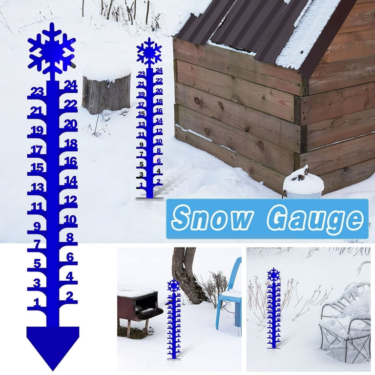36 Inches Snow Gauge Handmade Metal Yard Snow Measuring