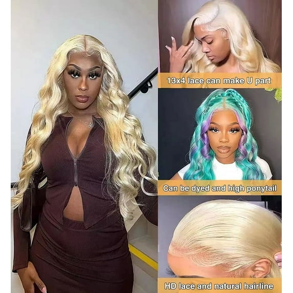 SDJMa 28 inch Deep Wave Lace Front Wigs ,With Wavy Medium Parted Wavy Full Head Long Curly Hair Lace Front Wigs Human Hair Pre Plucked Glueless Wigs Human Hair for Women (C)