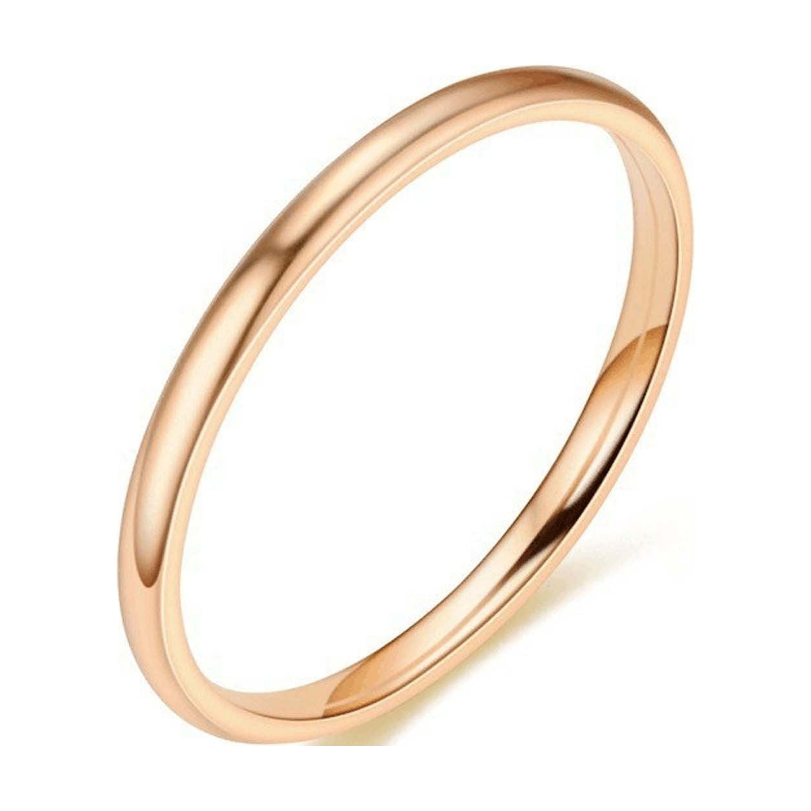Stack Rings Titanium SDJMa 2mm Thin Titanium Stainless Steel Stackable Band Knuckle Stacking ...