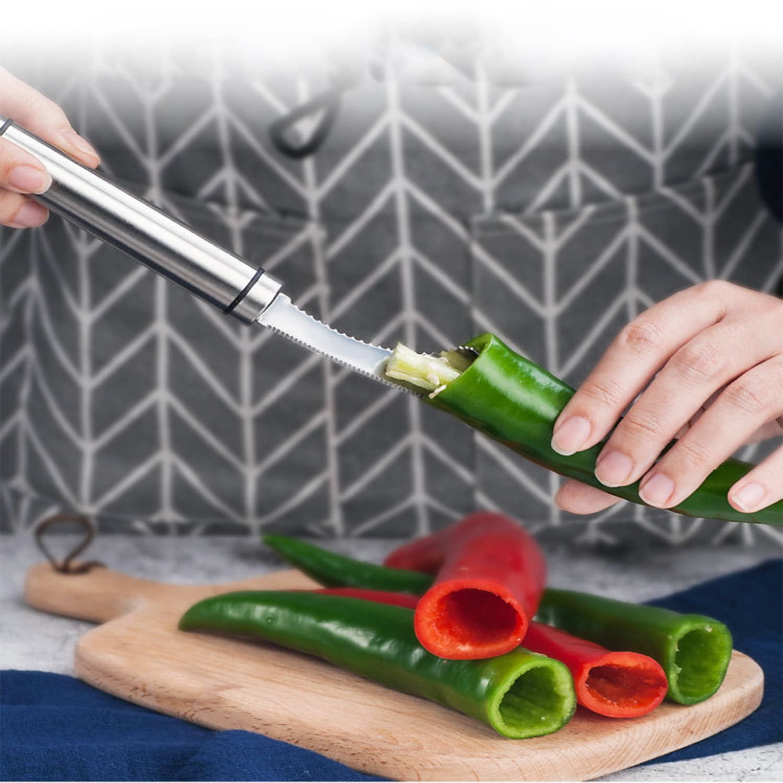 Pepper Seed Remover Jalapeno Chili Pepper Cutter Seeder Tomato Fruit And  Vegetable Corer Slicer 2Pcs Kitchen Creative Gadget