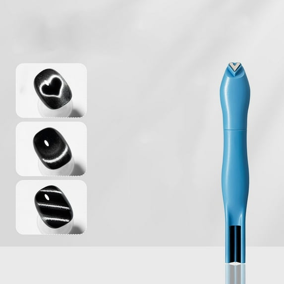 SDJMa 3-in-1 Cat Eye Nail Gel with Heart Magnet - Super Suction, Salon-Quality Magnetic Effect (Blue)