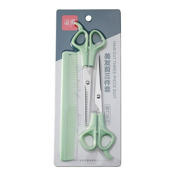 SDJMa 3 pcs Hair Cutting Shears Set,7 Inch Barber hair Cutting Scissors Thinning Shears Sharp Blades Hairdresser Haircut for Men Women Pets Home Salon Barber Haircut… Multicolour()