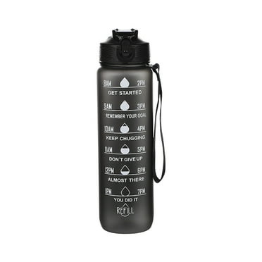SDJMa 32oz Motivational Water Bottles with Time Marker , Sports Water Bottle with Times to Drink, Leakproof & BPA Free, Reusable Plastic Bottle for Gym & School