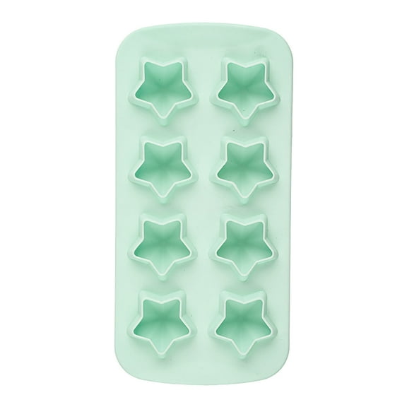 SDJMa 3D Stars Ice Cube Tray Silicone Molds, Easy Release 8-Ice Cube Mold with Lid, Pentagram Ice Maker Tray for Ice Cubes, Gelatine, Chocolate, Baking and Candy