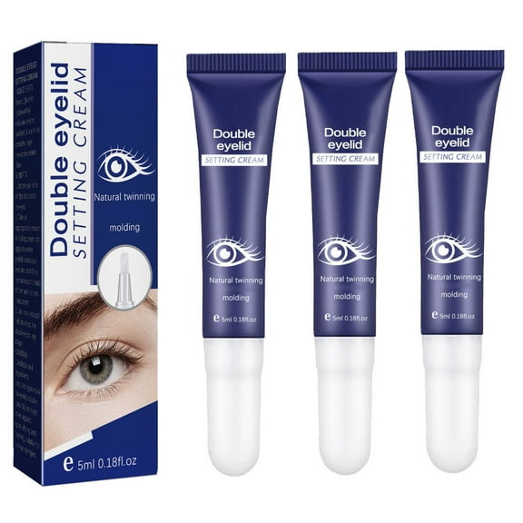 SDJMa 3PCS Eyelid Lifting Cream, Invisible Double Eyelid Maker, Waterproof & Quick-Dry Formula, Natural Looking Lift for Hooded or Monolid Eyes