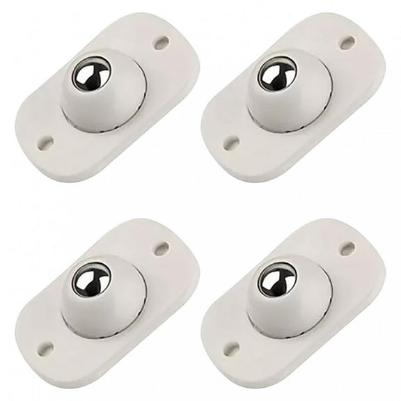 SDJMa 4 PCS Self Adhesive Caster Wheels Mini Swivel Wheels 360 Degree Rotation Sticky Pulley Small Wheels for Projects Wheels with Ball Bearings Roller Casters for Furniture Storage Box Trash