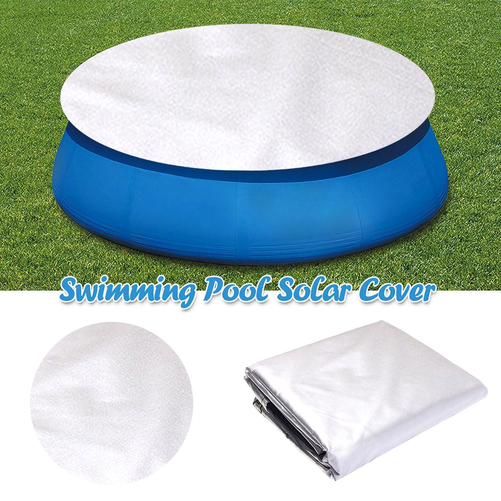 SDJMa 5.31 Ft Round Pool Cover, Heat Insulation Solar Covers for Above