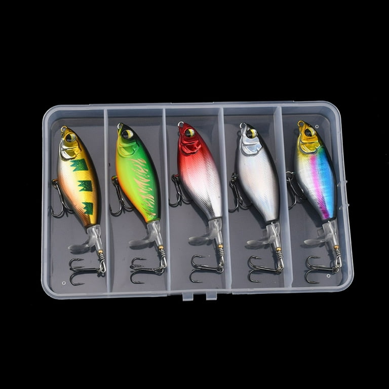 SDJMa 5 PCS Lipless Crankbait Fishing Lures for Saltwater Freshwater with  Storage Box - VIB Lures with 3D Eyes, Life-Like Sinking Vibe Crank Baits  Swimbaits Minnow for Bass Trout Catfish 