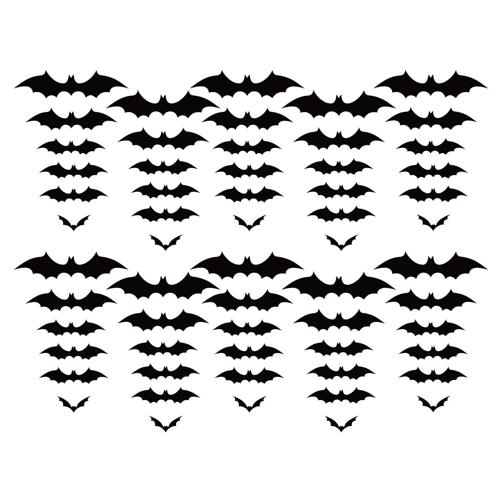 SDJMa 60Pcs Bat Wall Decor, Halloween Bats Decorations 3D Bats Wall