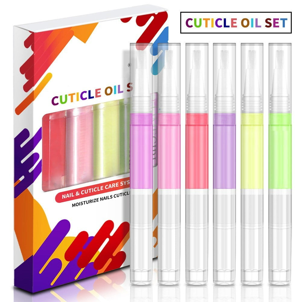 SDJMa 6PCS Nail Care Oil Pens, Moisturizing Cuticle Treatment for Healthy Nails & Soft Skin