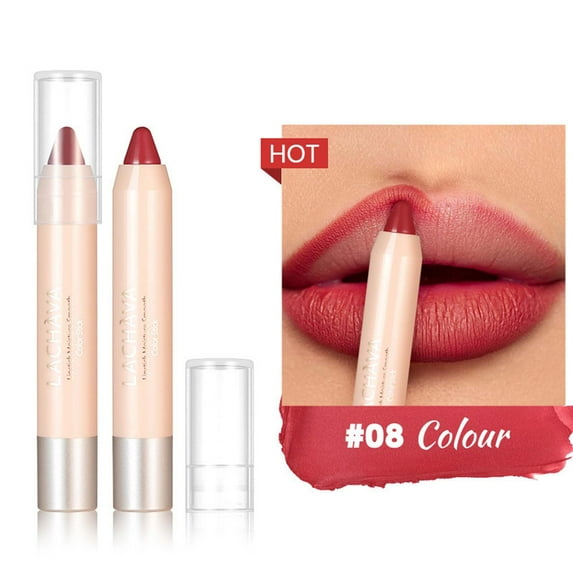 SDJMa 8 Color Matte Lipstick Pencil,High Pigmented Soft Matte Lip Liner, Longwear Lipliner Ultra Fine Lip Natural Lip Makeup Cosmetics,24 Hour Long Lasting Waterproof Lipstick (H)