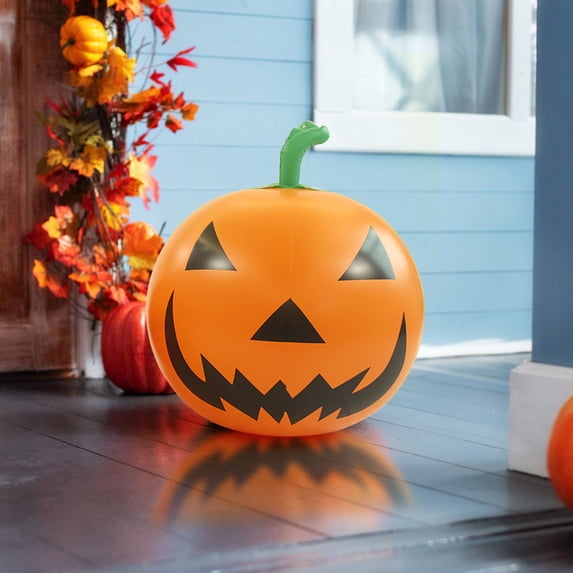 SDJMa 9 Inch Halloween Inflatable Balloon, Blow Up Halloween Pumpkin Decoration for Indoor Outdoor Porch Patio Garden Yard Lawn Decor