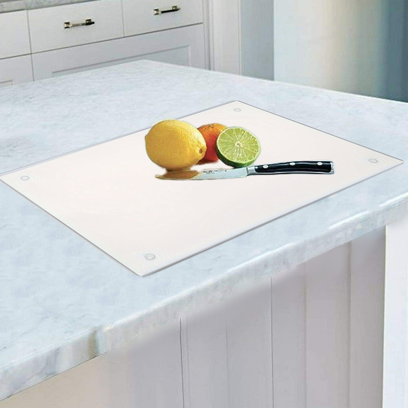 Clear Acrylic Cutting Board With Counter Lip - 16x12 Inch Textured, Scratch Resistant, Non-Slip Kitchen Board - View #11