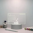 thumbnail image 1 of SDJMa Acrylic Dry Erase Calendar Whiteboard with Light Up Stand, Desktop Monthly Calendar to Do List Planning Boards, Personalized LED Night Light with Erasable Markers, USB/Battery Powered, 1 of 8