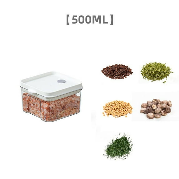 SDJMa Airtight Food Storage Containers, BPA Free Plastic Cereal Containers with Easy Lock Lids, for Kitchen Pantry Organization and Storage(500ml)