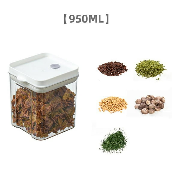 SDJMa Airtight Food Storage Containers, BPA Free Plastic Cereal Containers with Easy Lock Lids, for Kitchen Pantry Organization and Storage(950ml)