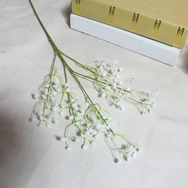 SDJMa Artificial Baby Breath Gypsophila Flowers Bouquets Real Touch Flowers for Wedding Party DIY Wreath Floral Arrangement Home Decoration (White)
