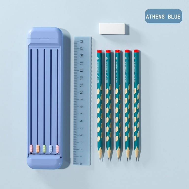 Gamenote Plastic Pencil Case Box With Lid Snap Closure, Large Capacity  School Supplies Storage Organizer Box For Kids (1)