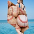 thumbnail image 1 of SDJMa Baseball Beach Towel Quick Dry Lightweight Bath Swim Towels Baseball Printed Beach Towels 30x60 inch, 1 of 8