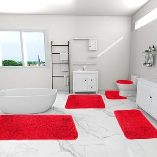 Red bathroom set discount